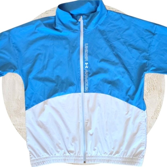 Under Armour Jackets & Blazers - Under Armour UA Storm Woven Full-Zip Jacket Blue/White Women's Size L